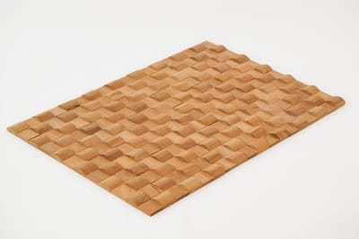 Teakea - Wave Natural 3D Wandpaneel - Massief Teakhout - Houten Plakhout Wanddecoratie