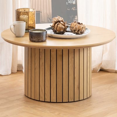 Salontafel Gillan Ø80cm Naturel - Giga Living