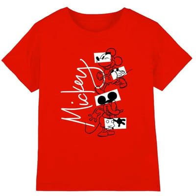 Disney Kinderen/Kinderen Mickey Mouse Geometrische Vormen T-Shirt (Rood)