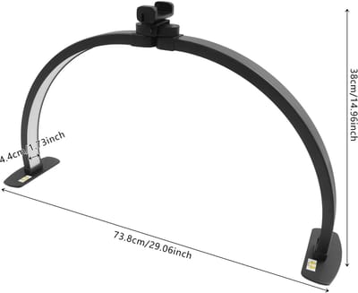 Cherrys Finds - Half Moon LED Tafel Lamp 56cm - Halve Maan Manicure Lamp - 224 LED’s - Dimbaar 0-100% - 3200K-5600K - Oogvriendelijk - Voor Nagelsalon, Make-up & Tattoo - Wit