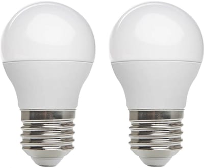 Kobi LED Lamp Mini Bolvorm E27 7W - 600lm - 3000K - 230V - Voor Vintage Armaturen, Badkamer of Eettafel - 2 stuks