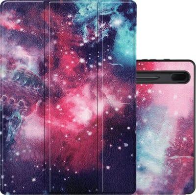 Hoes - Geschikt voor Samsung Galaxy Tab S7 FE - Dun & Stevig - Trifold Bookcase - Hard Cover Case - Met Uitsparing Geschikt voor S Pen - Hardcover Book - Tablet Hoesje - Galaxy