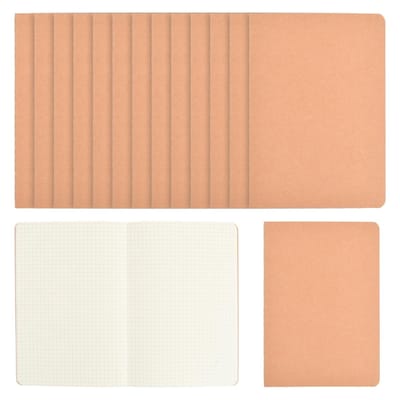 Dailygoods - Notitieboek, A5, kraftpapier, 72 pagina's per blok, 36 vellen, notitieboek voor vrouwen en mannen, voor kinderen, studenten, volwassenen, kantoor, school, 14 x 20 cm