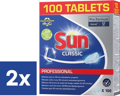 Sun Vaatwastabletten Classic - 2 x 100 tabs