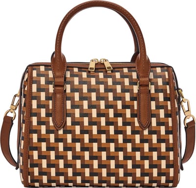 FOSSIL Schoudertas Handtas Williamson Satchel Multi Brown Veelkleurig