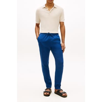 Tommy Hilfiger Harlem Po Sorona Linen Chino Blue Jean Größe: W30L32 | Chinos Outlet | Herren | Weiß
