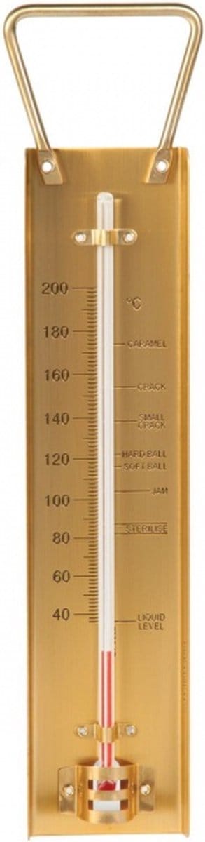 ETI - Jam & Suiker Thermometer - Messing - 40 tot 200°C - Onuitwisbare Gegraveerde Cijfers