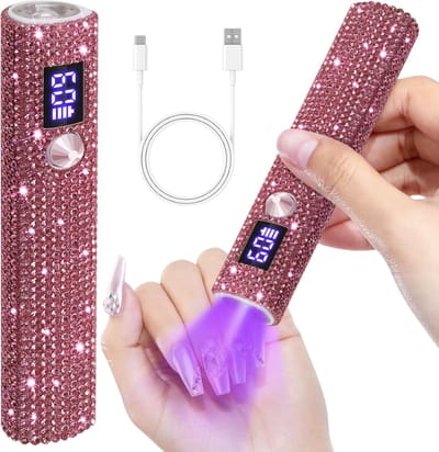 Draagbare Mini UV LED Nagellamp voor Gelnagels Drogen – Sneldrogende Nageldroger voor Thuisgebruik en Nagelsalon – Compacte Professionele Manicure Lamp - RODE DIAMANT