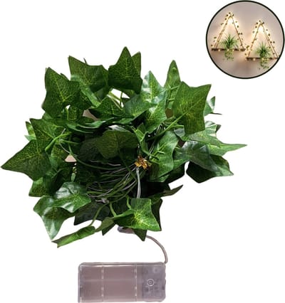 Livano Klimop Slinger - Met Led Lichtjes - Met Lichtjes - Klimop Kunstplant - Plant Slinger - Hangplant Kunstplanten - Fairy Lights - String Lights - Bedroom - Nep Klimop - 2M