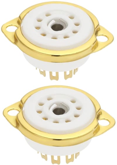 Elektronische Klepcontactdozen - 9-Pin Houders - Elektronica Reparatie - Koper Verguld - 2 Stuks - Goud