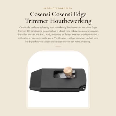 Edge Trimmer - Houtbewerking - Handmatig Gereedschap - Hout Snijden - Perfect voor PVC en Melamine - Voor Nauwkeurige Afwerking