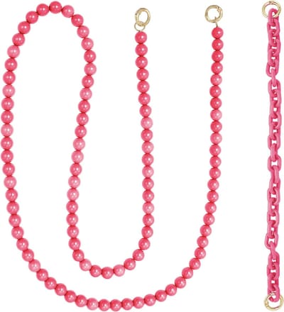 Yehwang telefoon snoer - Ketting - Roze - Kralen koort