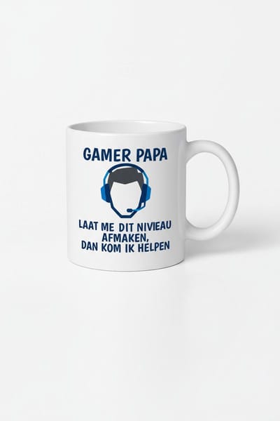 Gamer Papa Mok - Laat Me Dit Niveau Afmaken - Unieke Cadeau Idee