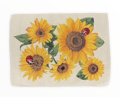 Placemat - luxe gobelinstof - Zonnebloem - Zonnebloemen - 33 x 44 cm