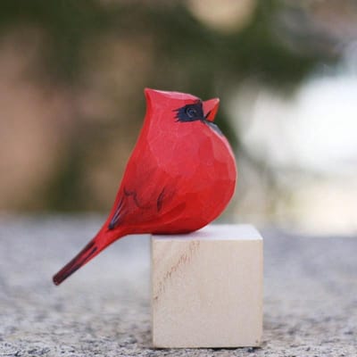 1 stuks Rode Vogel Hars Ambacht Beeldje, Kardinaal, Koppeltje Dikke Vogel, Huis Bureau Decoratie, Handgemaakt Rood Vogel Beeld Beste Red