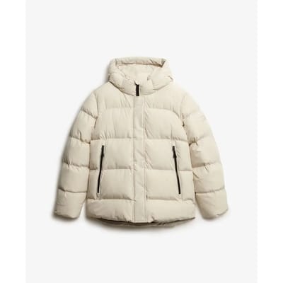 Superdry - Sportieve Halflange Gewatteerde Jas Met Capuchon - Dames - Gewatteerde jassen