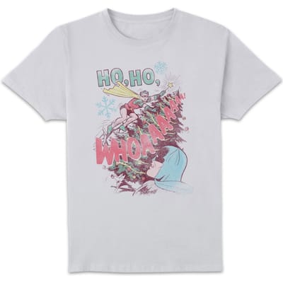 DC Ho Ho Whoaaaaaaa Men's Christmas T-Shirt - White - 3XL