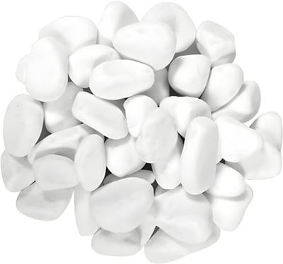 Concorde Decoratie steentjes - wit - 350 gram - 5 / 10 mm - kiezelstenen - hobby stenen