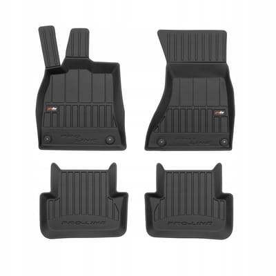 FROGUM PROLINE 3D Set - Rubberen Automatten + Kofferbakmat - Geschikt voor AUDI A4 B8 Sedan (2007-2015) - Zwart