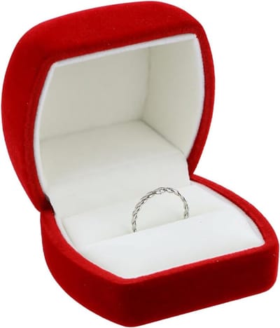 Elegante Sieradenbox van Fluweel voor Ringen en Oorbellen - Luxe Opbergdoos voor Sieraden in Rood