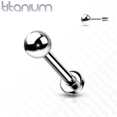 Piercing titanium basis push in 1.2x8x3 - zilver - LMPiercings