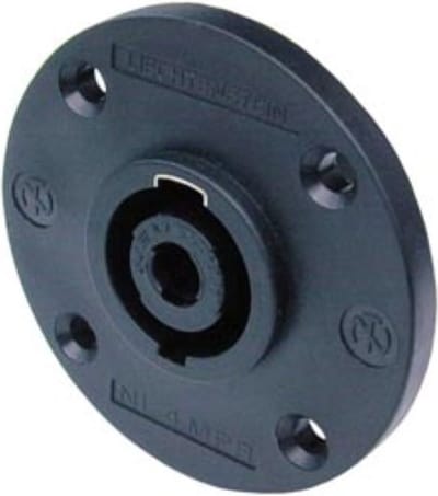 Neutrik - Neutrik - Speakon Chassisdeel, 4-Polig Mannelijk, Zwart, D-Formaat, Ronde Flens (NL4MPRXX)