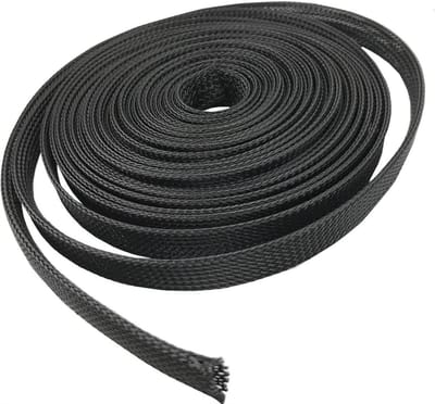 Kabelslang - Gevlochten Huls - Kabel Organisatie - Vlamvertragend Nylon - 100 Meter - Zwart