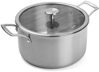 Remoska Proxima Kookpan 24 cm – 5L – RVS – met glazen deksel – geschikt voor inductie