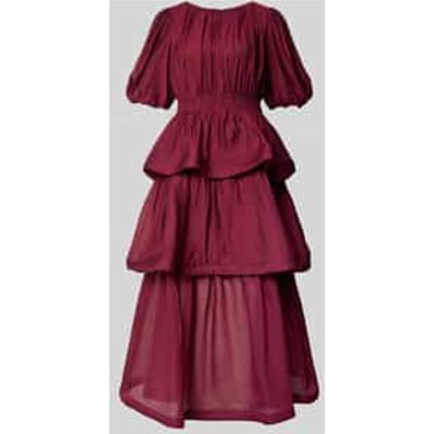 midi-jurk van viscosemix in plooien-look model 'Illa'