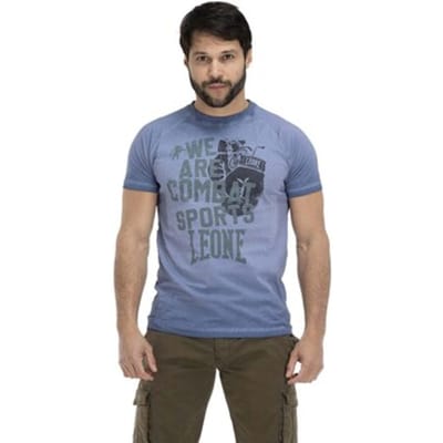 T-shirt Leone 1947 Man T-Shirt Short Sleeves Indigo