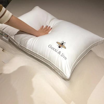 100% Katoen Soja Vezel PillowCore Katoen Wasbare Kussens Klasse A Laag Kussen Medium Kussen Hoog Kussen Slaap Cervicale Kussens Low 1000g 1pcs white