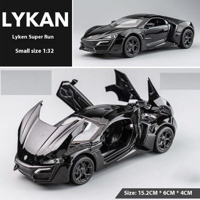 1:32 W Motoren Lykan Hypersport Super Sport Auto Metaallegering Metalen Diecast Model Voertuig Verzamelen Hobby Geluid & Licht Trendy Sieraden