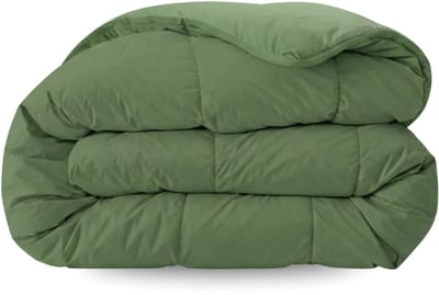 Zelesta Comfort Uni Timeless Green 200x200 - Dekbed zonder overtrek - Wasbaar dekbed - Hoesloos dekbed - 2 in 1 Dekbed met vaste overtrek