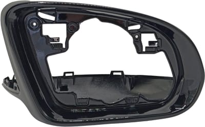 BILMAX Rechter Buitenspiegelframe Vervanging voor Mercedes-Benz C-Klasse (W205) & S-Klasse (W222) Piano Zwart, met Instapverlichting Gat (Passagierszijde)