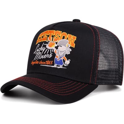 Creatieve Nieuwe Truckerpet Stetson Nuggets Netpet Outdoor Vrijetijdssport Zonneklep Pet Dagelijkse Woon-werkverkeer Decoratie Pet gray