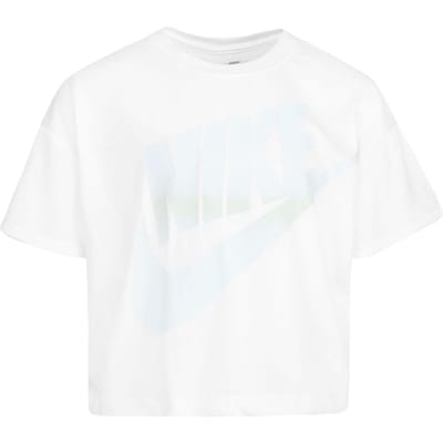Nike Meisjes Futura Gradient Boxy T-Shirt (Wit)