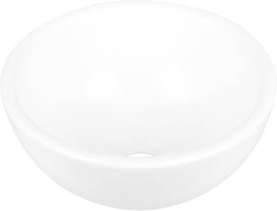Differnz Ruz waskom - keramiek - Ø 25 x 11.5 cm - mat wit