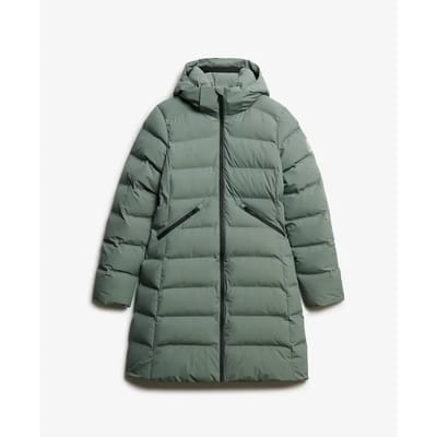 Superdry City Mid Gewatteerde Jas Green Grootte: 38