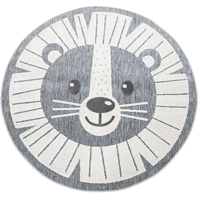 Kinderkleed binnen en buiten Twitara grijs  120 cm rond