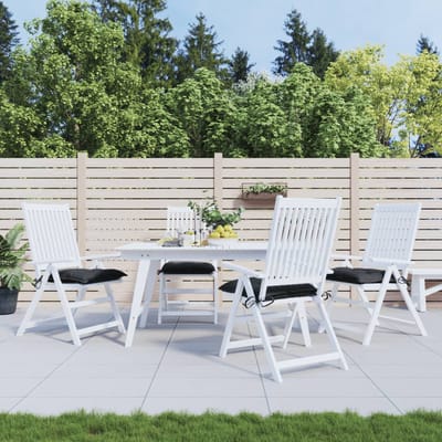 vidaXL - Stoelkussens - 4 - st - 40x40x7 - cm - oxford - stof - zwart