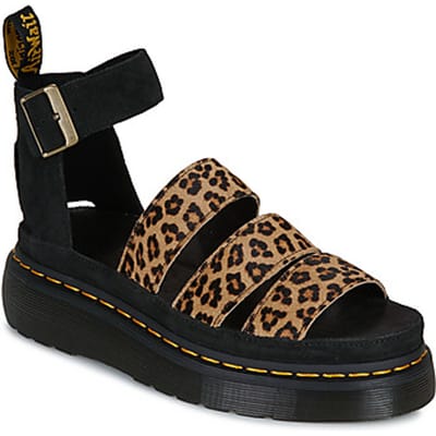 Platte sandalen Dr. Martens Clarissa II Quad Sandal Mini Leopard