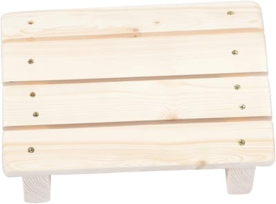 Houten Voetenbank - Voetensteun - Comfort Verhogend - Ergonomisch Ontwerp - 29.5 cm - Natuurlijk Hout