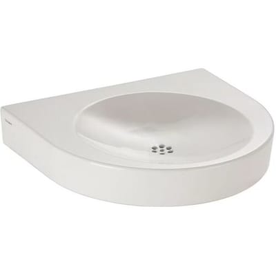 Duravit Architec wastafel H70 zonder overloop voor inbouw sifon 57.5x52cm met doortikbaar kraangat links wit