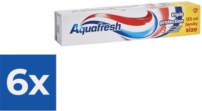 Aquafresh Tandpasta - Triple Protection 125 ml - Voordeelverpakking 6 stuks