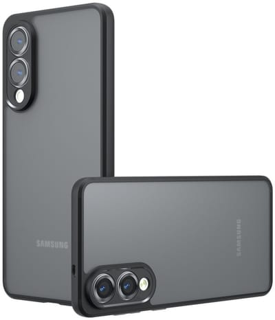 Coverup Hoesje - Geschikt voor Samsung Galaxy S25 Edge Hoesje - Coverup Mat Transparante Back Cover met Camera Cover - Zwart
