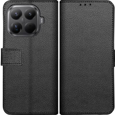 Cazy hoesje geschikt voor Xiaomi 15T Pro Hoesje met Pasjeshouder - Bookcase Classic - Zwart