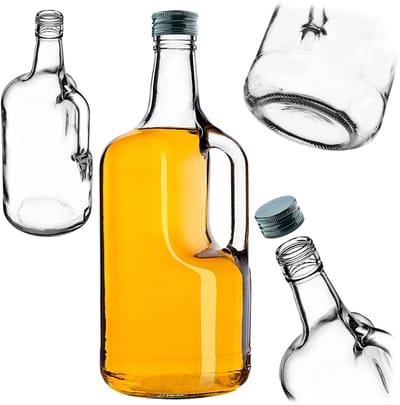 KADAX Boude 1750ml glazen fles met oor met groene dop 1 st.