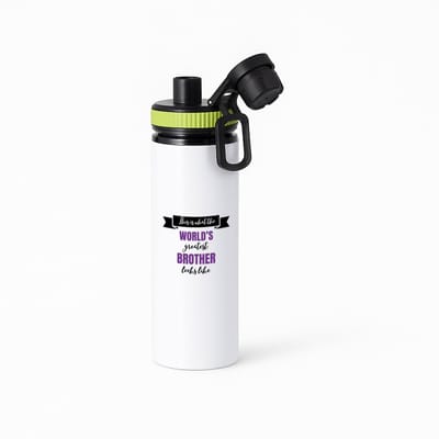 Hacebo® - Greatest brother looks like waterfles met draaidop groen - Broer - beste broer - verjaardagscadeau - verjaardag - cadeau voor broer - cadeau - kado - geschenk - gift - broer artikelen - water fles - 850ML