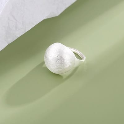 Bague Ouverte Géométrique Mate Brossée Givrée Pour Femmes Design Simple de Niche Accessoires de Bijoux de Fête resizable gray