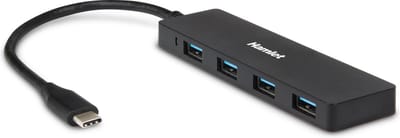 Hamlet XHUB4031TC interface hub USB 3.2 Gen 2 (3.1 Gen 2) Type-C 5000 Mbit/s Zwart